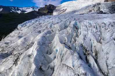 Glacier, séracs et crevasses (Islande)